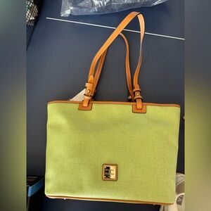 Dooney & Bourke Green and Brown Small Leisure Shopper